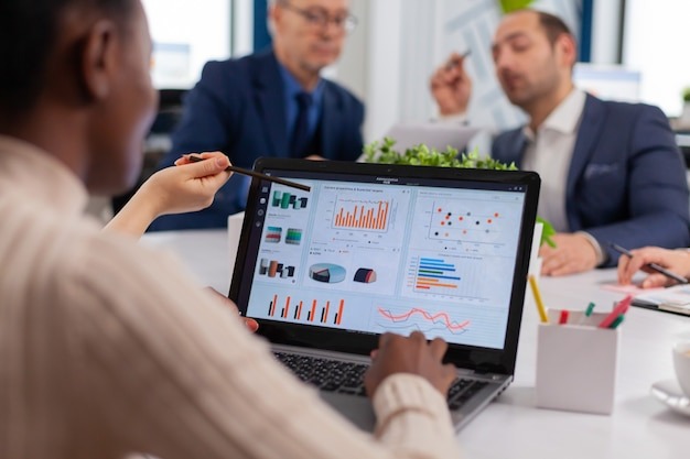 Sales team reviewing CRM dashboard
