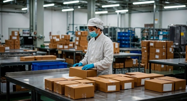 Packaged goods ready for distribution