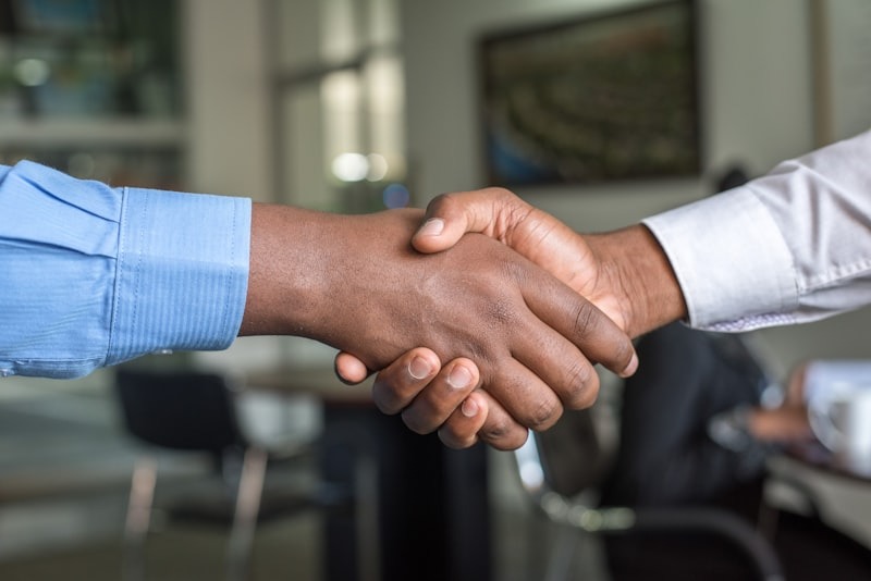 Insurance adviser meeting a client