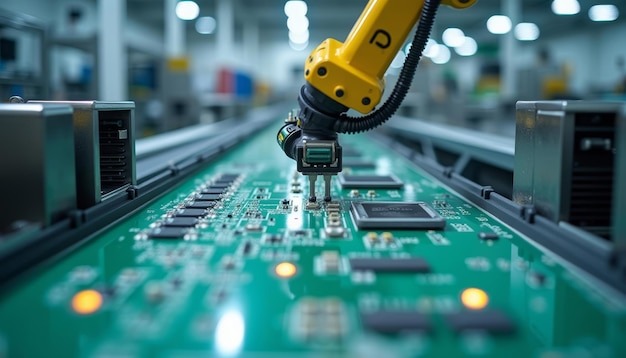 Engineer working on electronic equipment
