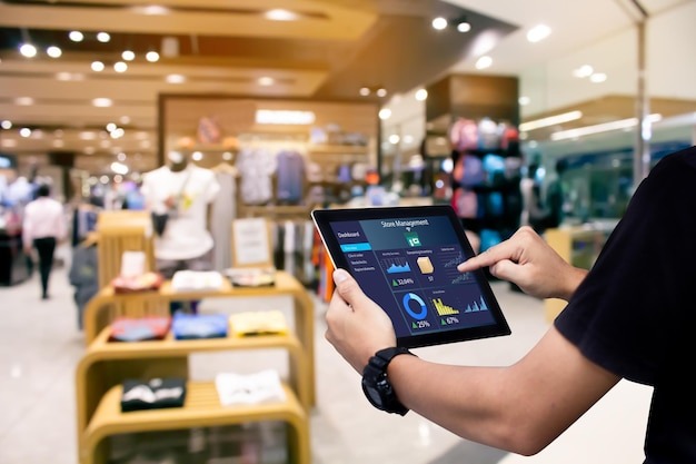 Retail store interior with merchandise